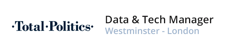 Data & Tech Manager Westminster London